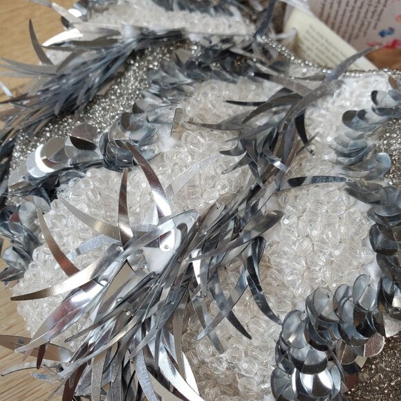 Handcrafted in India Beaded Bag TJMaxx Viral TikTok RARE White Silver Gray - Picture 1 of 16